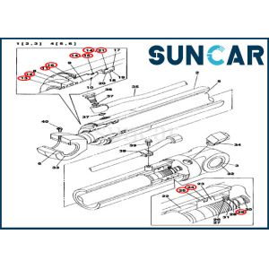 Crawler Excavator LZ00469 Standard Arm Seal Repair Kit Fits Case CX75SR CX80