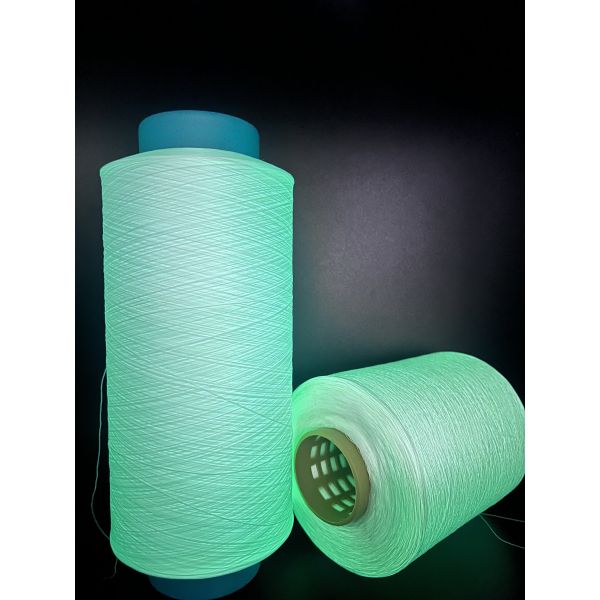 Quality Polyester Glowing Diy Glow Yarn FDY Fluorescent Knitting  Shoes Upper wholesale