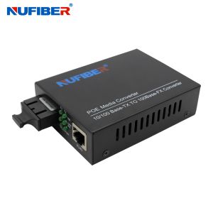 OEM 10/100Mbps POE RJ45 to SC Fiber Media Converter Dual Fiber SM 1310nm 20km