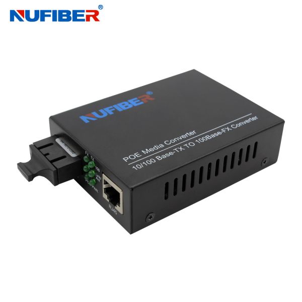 OEM 10/100Mbps POE RJ45 to SC Fiber Media Converter Dual Fiber SM 1310nm 20km