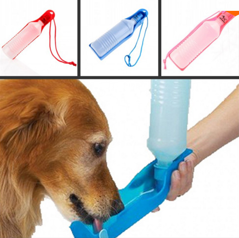 Quality 500ml pet drinking water fountain reviews Potable Pet Dog Cat Water Feeding Drink Bottle wholesale