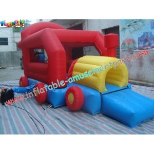 Car Inflatable Bounce Houses With Mini Jumper Slide For Children Play
