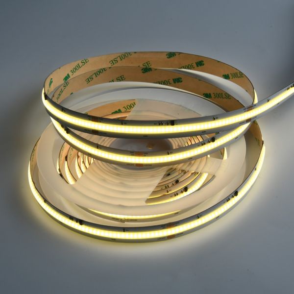 High Density Dotless Flexible 420 Led/m Pure White Digital COB LED Strip Light
