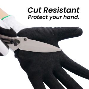 Versatile 18 Gauge Cut Resistant Work Gloves Nitrile Coating Touchscreen Safety