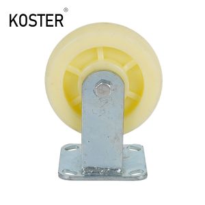 High Load Capacity Industrial Caster with Blue Elastic Rubber Wheel Maximum Load