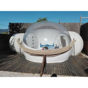 Customized Outdoor Camping Clear Transparent Inflatable Bubble Tent With Tunnel