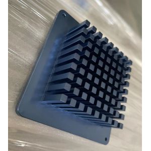 Anodized Aluminium Heat Sink Profiles CNC Machined Blue Customized