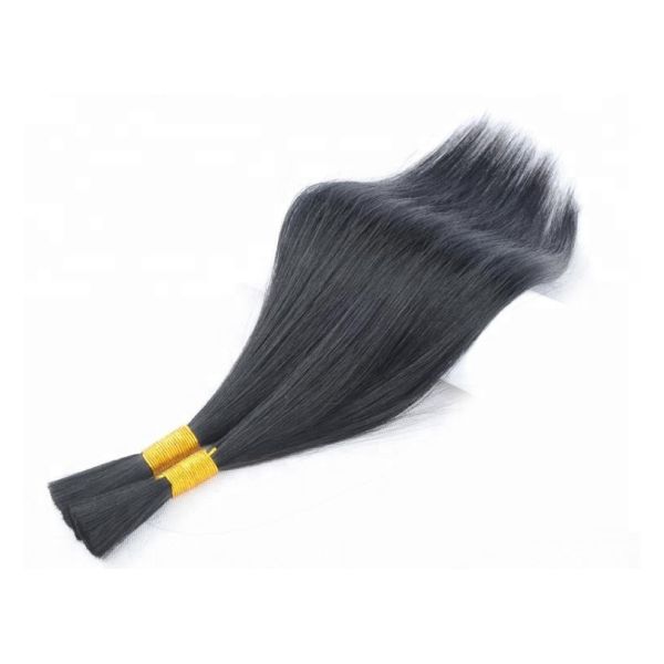 No Weft Colored Bulk Human Hair Extensions Clean Healthy Without Knots Or Lice