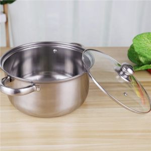 4L Kitchen Soup Pots Large Capacity Kitchen Stainless Steel Cookware
