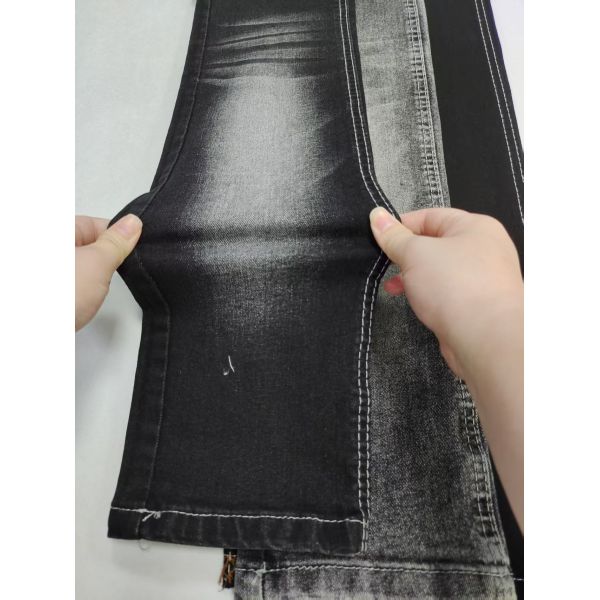 BLACK/BLACK 10oz BW Middle Weight Denim Fabric 10S Super-Soft High Stretch