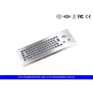 Dust-Proof Industrial Desktop Keyboard 65 Keys With Stainless Steel Trackball