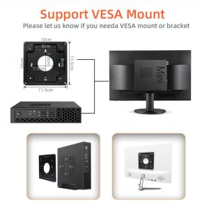 Mini Gaming Desktop Computer AMD 7 R7 5800H 4700U 10 Core 2*DDR4 M.2 NVME SSD