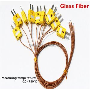 High Temperature Thermocouple Sensor with omega plug GG-K-30-SLE Fiberglass K