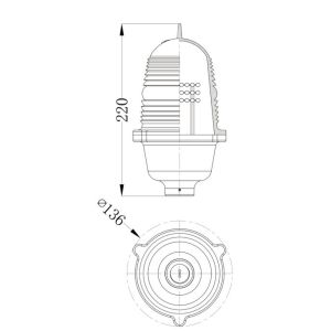 32.5cd Flashing Low intensity FAA L810 Aircraft Warning Lights