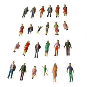 1:30 ABS plastic scale model painted figures 6cm for model building materials