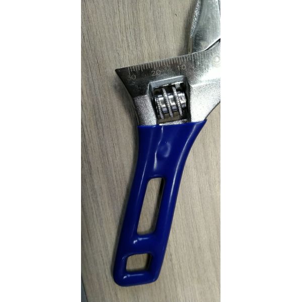 Light weight adjustable spanner (short style), 140mm, maximum opening 30mm, alloy steel forged, chrome plated
