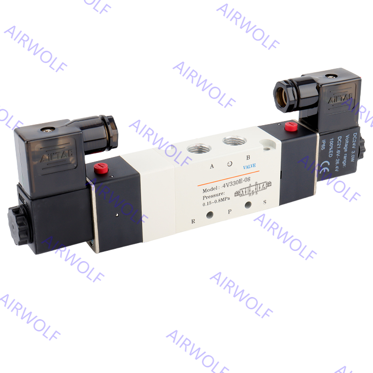 5/2 way, 5/3 way Low Pressure Aluminum alloy Pneumatic Solenoid Valves 4V310-10