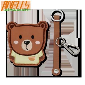 Twill Embroidery Strap Key Chain 9C Washable Dry Cleanable With Link Chain