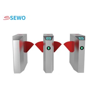 Auto Flap Barrier Gate RFID Card Reader Fingerprint Turnstile For Access Control