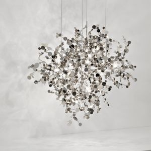 110V-240V Customized Pendant Lamp Rustproof Polished Chrome Chandelier Lights