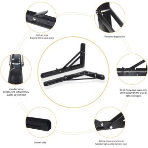 Collapsible Shelf Hinge Wall Mounted for Customer's Request Bench Table Space