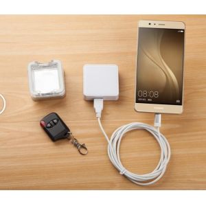 COMER alarm display skeleton for handsets stands with security and price tags