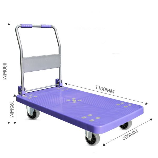 Quality 500kg heavy duty platform folding trolley plastic wholesale