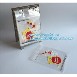Transparent custom printed resealable Clear Plastic Wicket PE Bag For Parcel