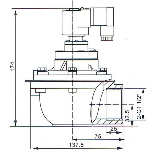 1 1/2'' CA45T Goyen Type Solenoid Pulse Jet Valve For Dust Removal