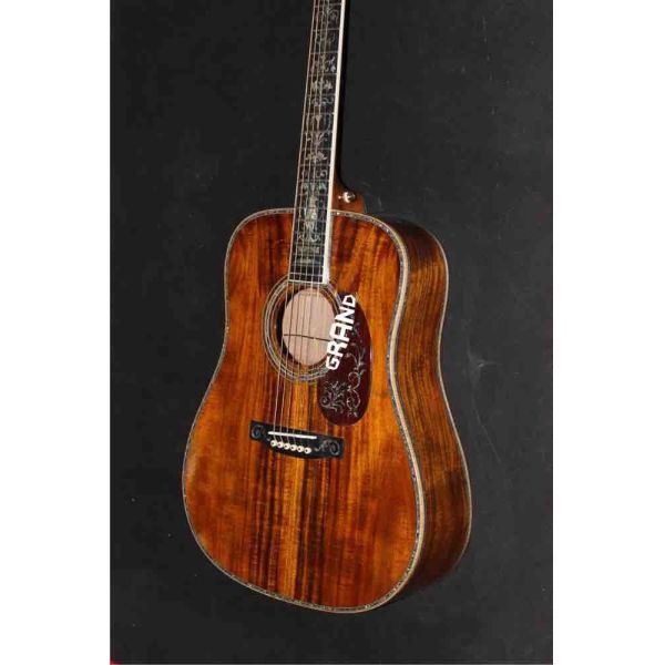 Custom Aaaa All Solid Koa Wood 45D Type Dreadnought Acoustic Guitar