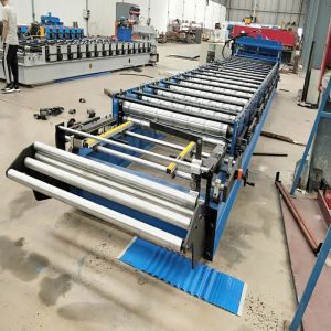 Hydraulic Cutting Glazed Tile Roll Forming Machine With 14 Roller Station