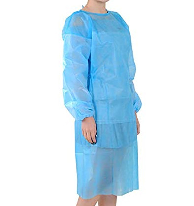 Quality Lightweight Disposable CPE Gown Comfortable Wearing With Elastic Cuffs wholesale