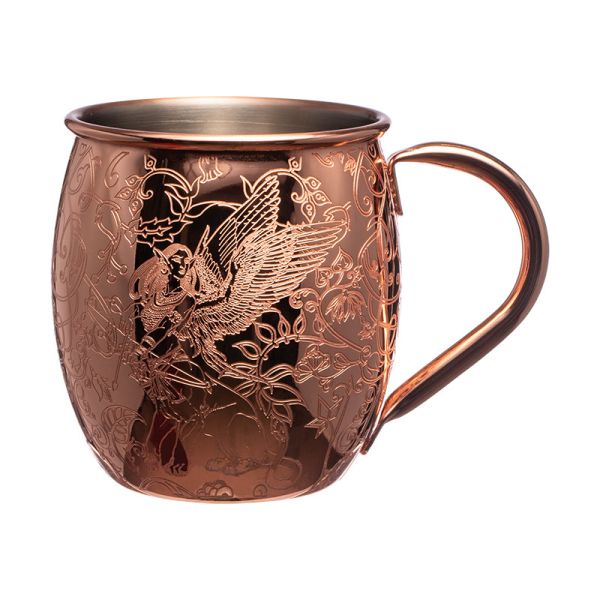 Quality Large 18oz Moscow Mule Mugs Stainless Steel Copper Wine Cup With Classic Handle wholesale