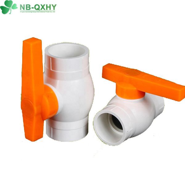 Quality DIN Standard PVC Compact Ball Valve for Hot Cold Water Straight Through Channel wholesale
