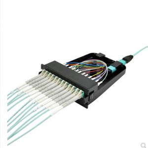 High Density MPO MTP Cassette , Black 24 Ports MPO To LC Patch Panel