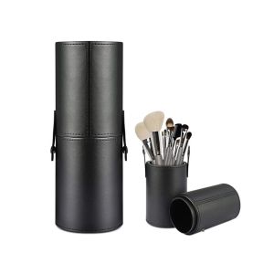 Multipurpose Use Makeup Brush Roll Matte Black Large Capacity 3*3*9 Inch