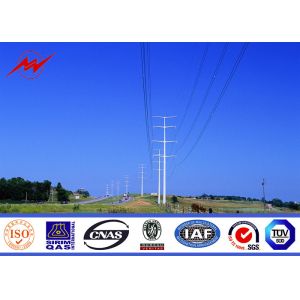 China 132kv Octagonal Galvanized Steel Pole , AWS D1.1 Transmission Line Poles on sale