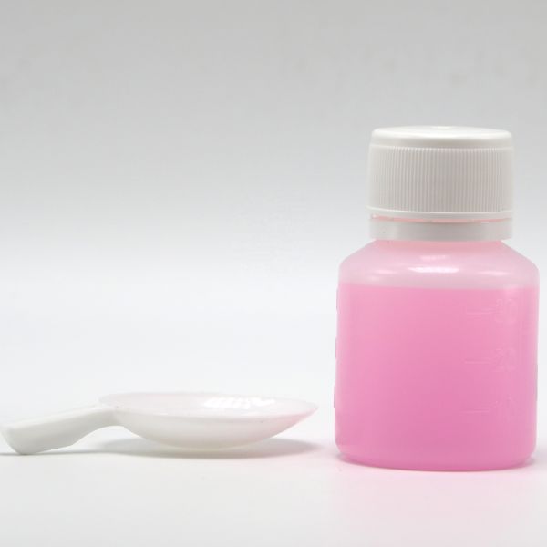 Quality PE Transparent Plastic Bottle for Measuring Liquid Medicine 30mL Capacity and Spoon wholesale