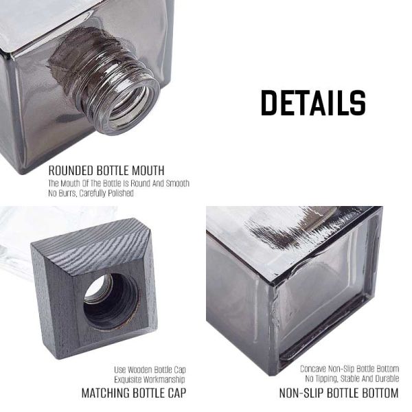 Premium Square Glass Reed Diffuser Bottle|Lead-Free|Wholesale Bulk|Leak-Proof|Factory Custom Logo/OEM