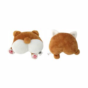 Corgi Butt Shape Dog Pet Toys Soft Plush Dog Squeaky Toy 37g