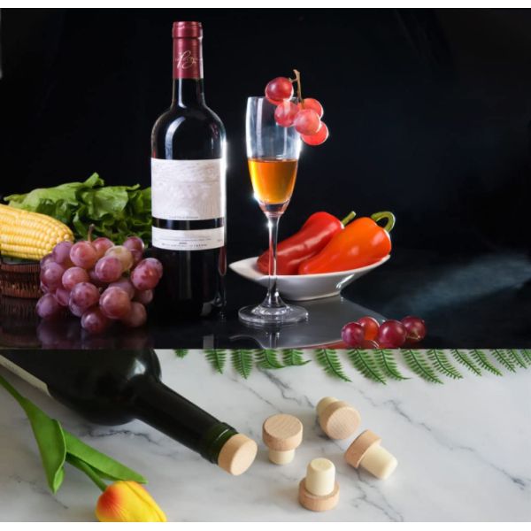 Quality OEM ODM T Type Wooden Top Whisky Liquor Bottle Cap For Wine Glass Bottle wholesale