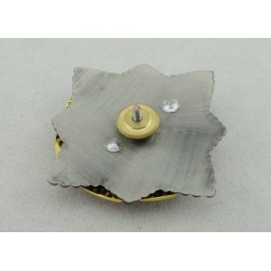 Screw Souvenir Badges Army / Car / Awards With Antique Silver Plating