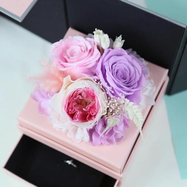 Eternal flower jewelry box for teachers' day gifts real preserved flower box drawer boxes