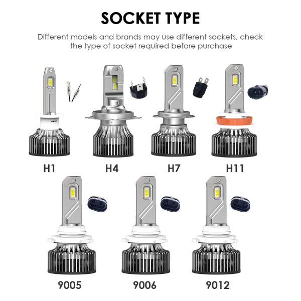 Masters X50 90W 9000LM 6000K 4060 Chips HB3 9005/9006/9012/H1/H4/H7/H11 LED Headlight Bulb