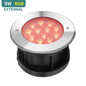 SS316L LED Ground Pool Light External Control 380lm 9W LED Underground Light