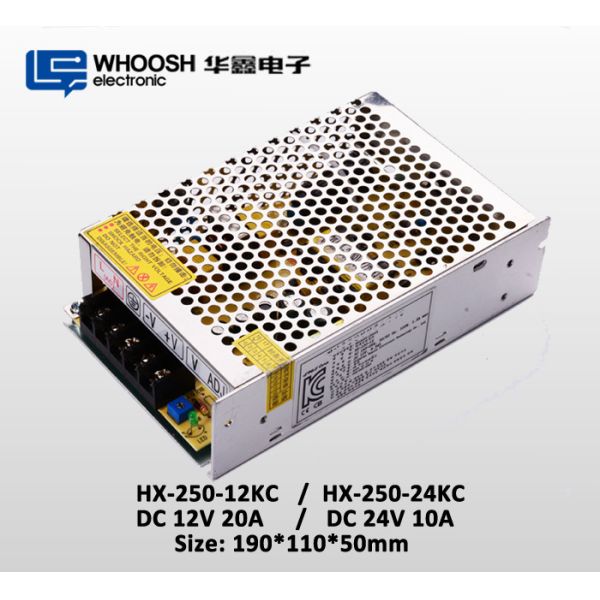 Quality WHOOSH LED Module Power Supply 250W 20.8A Constant Voltage LED Driver 12V wholesale