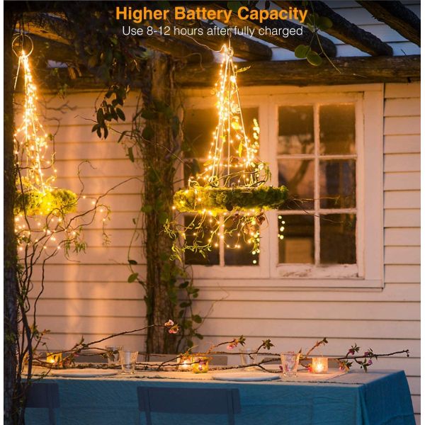 Indoor Outdoor Solar Powered String Lights For Garden Patio Gate Yard