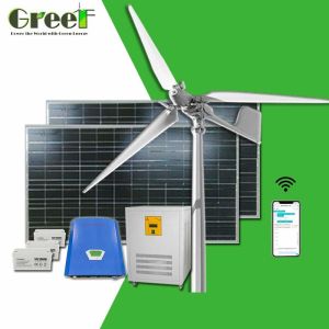 Solar Hybrid Grid Tie Inverter Pitch Control Wind Turbine Low Rpm 5kw