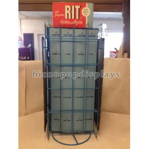 Metal Hair Color Tinned Dye Accessories Display Stand Double Sided Custom