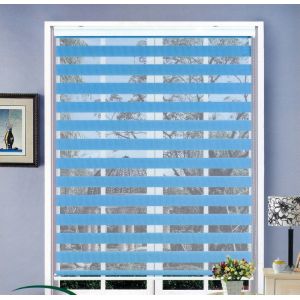 Zebra Dual Roller Blinds Horizontal Pattern For French Windows